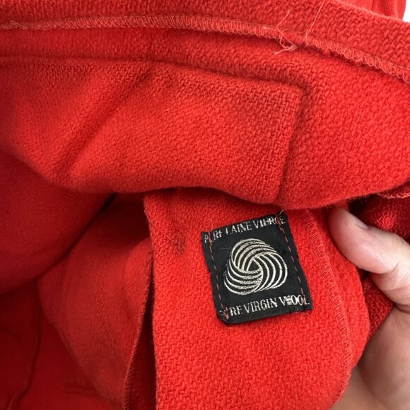 Vintage 60s Pioneer Men M/L Wool Red Hunting Shacket Jacket Cruiser Mackinaw - Picture 9 of 9